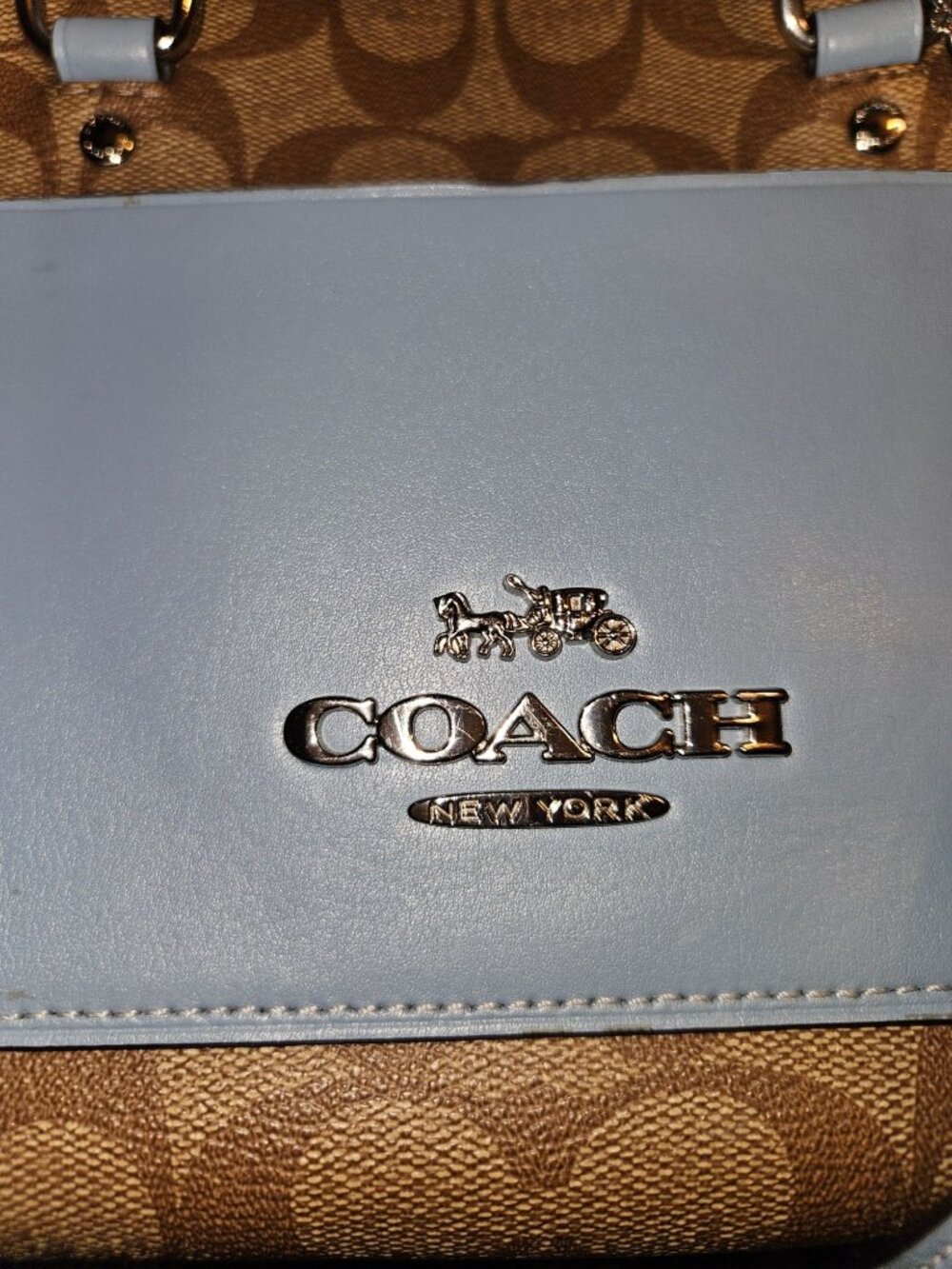 Coach Mini Emma Monogram Signature Canvas Top Handle Satchel Crossbody Bag - Picture 16 of 16
